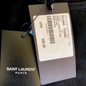 Saint Laurent mens black jeans